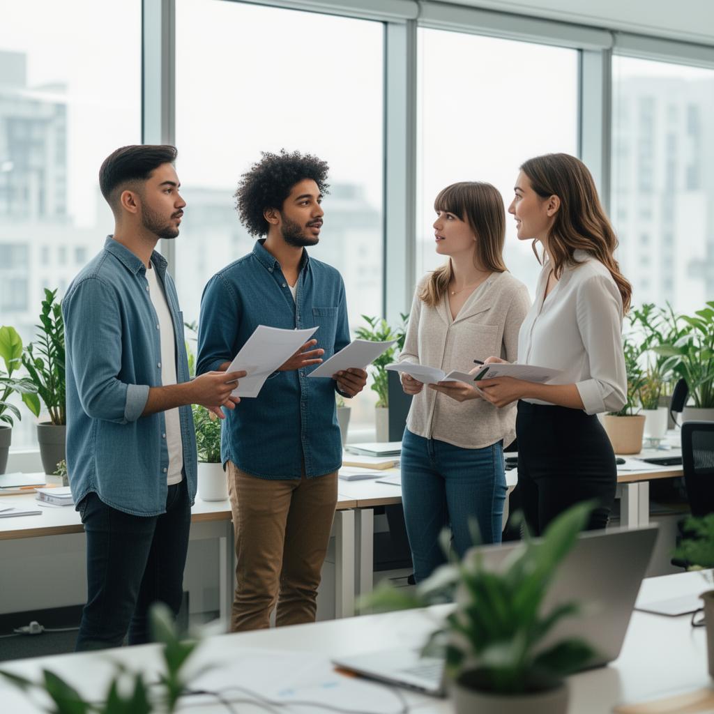 The 3Point Finance team collaborating in their office